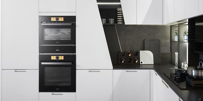 U-Shaped Lacquer Modern Kitchen Cabinet PLCC21325